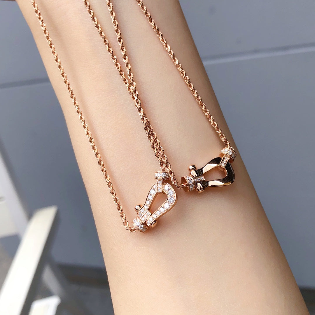 [baslovejewels]FORCE 10 PINK GOLD DIAMOND NECKLACE
