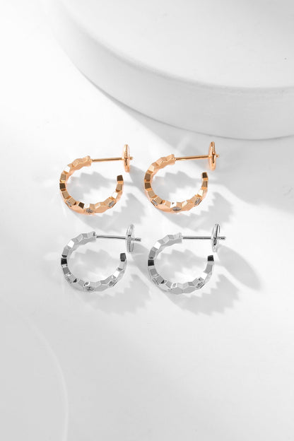 [baslovejewels]BEE LOVE DIAMOND HOOP EARRINGS
