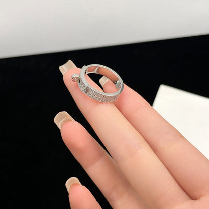 [baslovejewels]KELLY SILVER DIAMOND RING