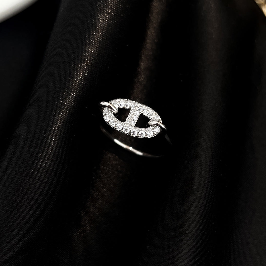 [baslovejewels]RONDE SMALL SILVER DIAMOND RING