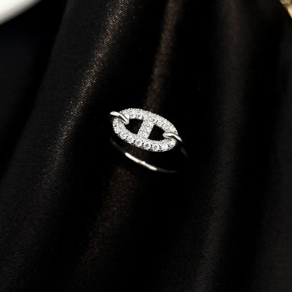 [baslovejewels]RONDE SMALL SILVER DIAMOND RING