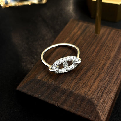 [baslovejewels]RONDE SMALL SILVER DIAMOND RING