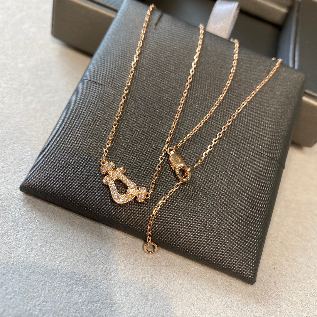 [baslovejewels]FORCE 10 DIAMOND PINK GOLD NECKLACE MINI MODEL