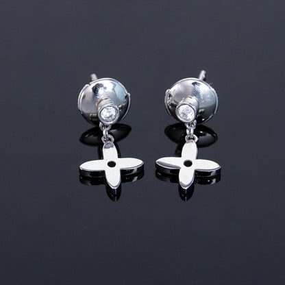 [baslovejewels]VIDYLLE SILVER DIAMOND MINI DROP EARRINGS