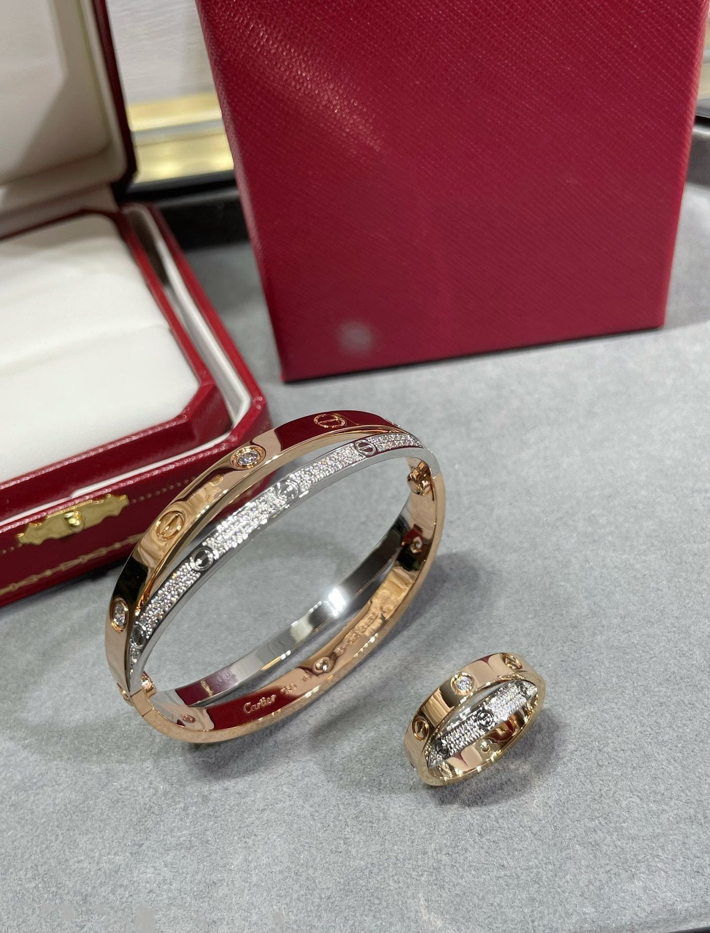 [AURORA]LOVE ROSÉGOLD SILBER DIAMANT DOPPELRING