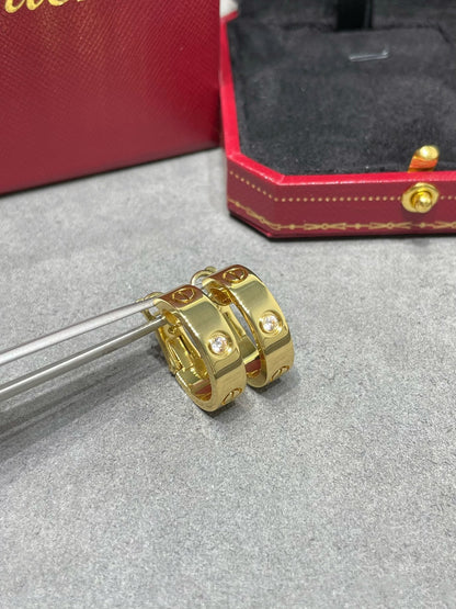 [オーロラ]ラブ 5.5mm 1ダイヤモンド イヤリング