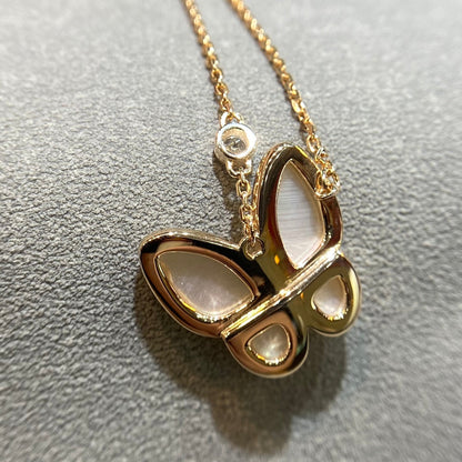 [AURORA]BUTTERFLY MOP DIAMOND NECKLACE