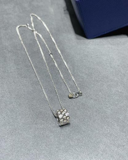 [baslovejewels]BEE LOVE DIAMOND PAVED 3 ROW NECKLACE