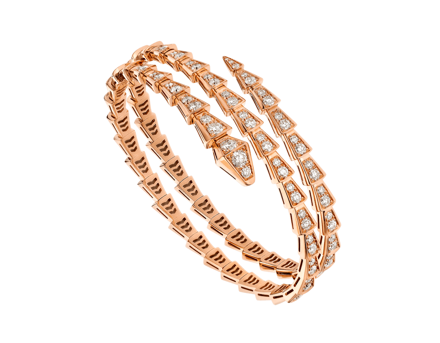 [AURORA]SERPENTI ARMBAND ROTGOLD DIAMANT DOPPELREIHIG