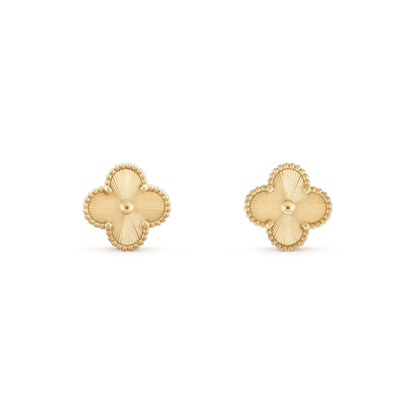 [AURORA]CLOVER MINI 9.5MM LASER EARRINGS