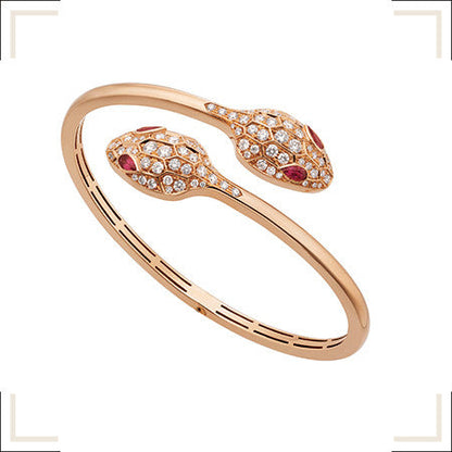 [AURORA]SERPENTI ARMBAND ROTGOLD DIAMANT DOPPELSCHLANGE