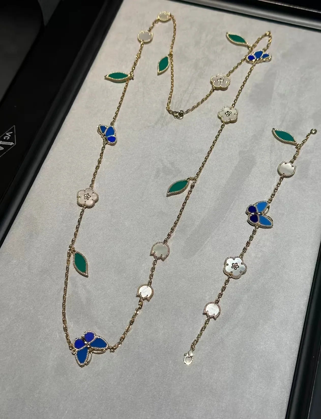 [AURORA]LUCKY SPRING GOLD MOTIFS NECKLACE
