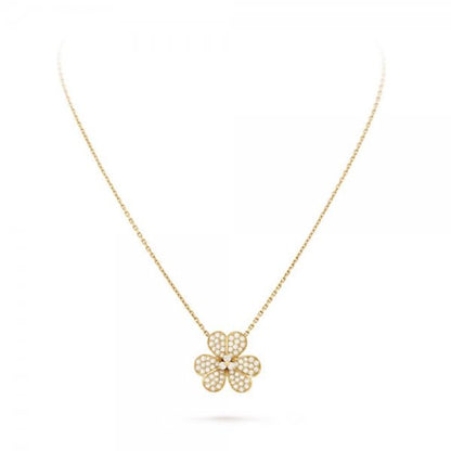 [AURORA]FLOWER DIAMOND NECKLACE