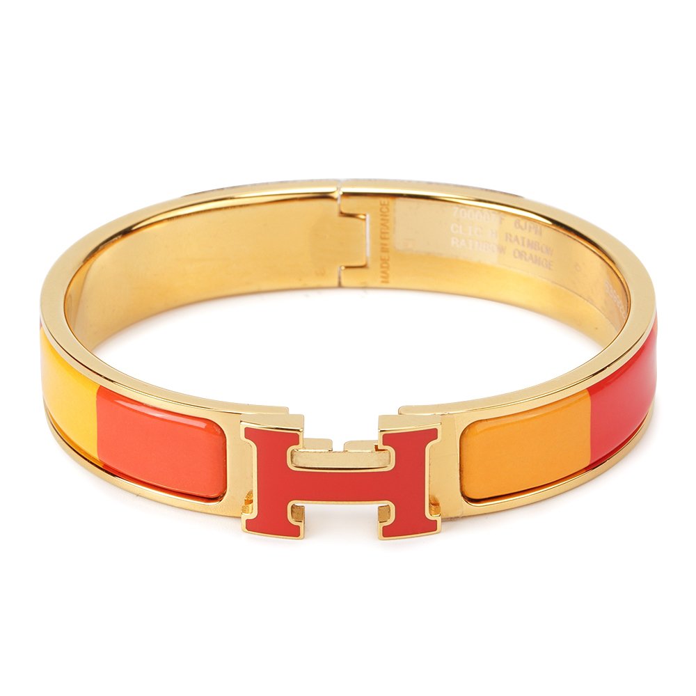 [baslovejewels]H BRACELET ORANGE RAINBOW CERAMIC