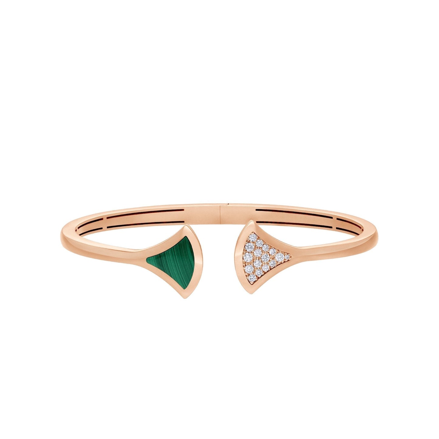 [AURORA]DREAM ARMBAND OFFEN MALACHIT ROTGOLD