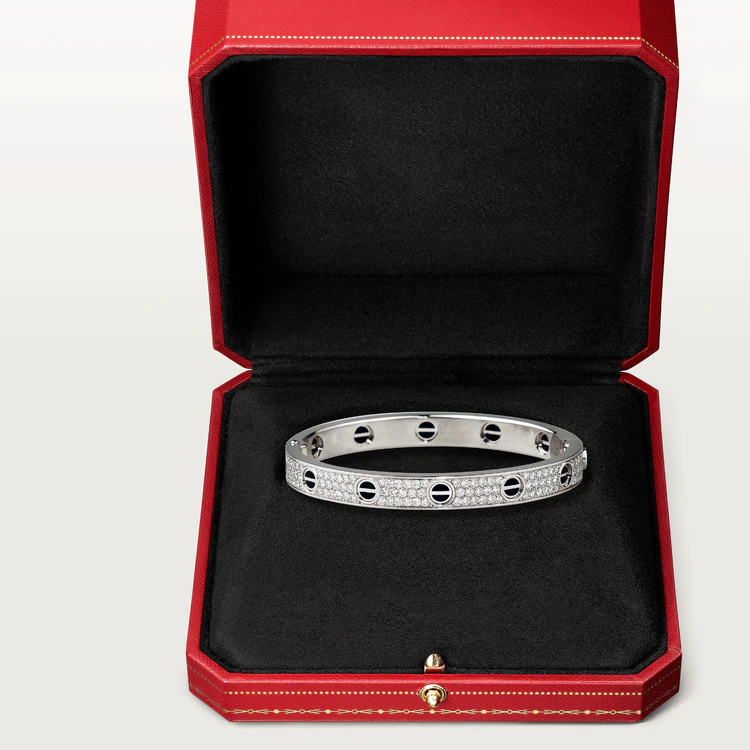 [AURORA]LOVE BRACELET 6.1MM DIAMOND-PAVED CERAMIC