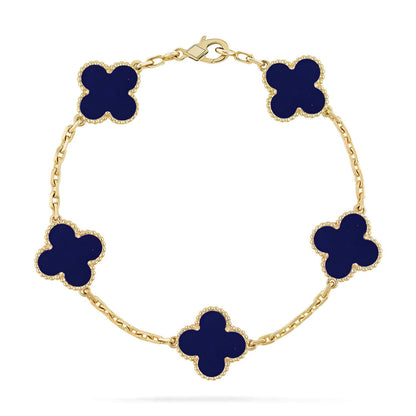 [AURORA]CLOVER 5 MOTIF LAPIS LAZULI BRACELET COLLECTION