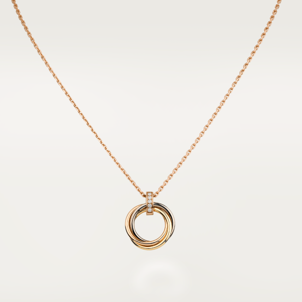 [AURORA]TRINITY NECKLACE GOLD  DIAMONDS