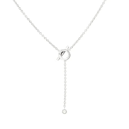 [baslovejewels]FINESSE SILVER DIAMOND NECKLACE