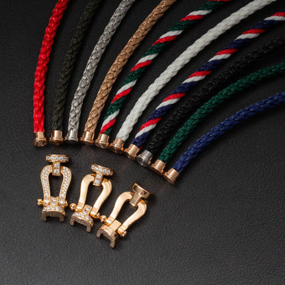 [baslovejewels]FORCE LARGE HORSESHOE FULL DIAMOND BRACELET GOLD