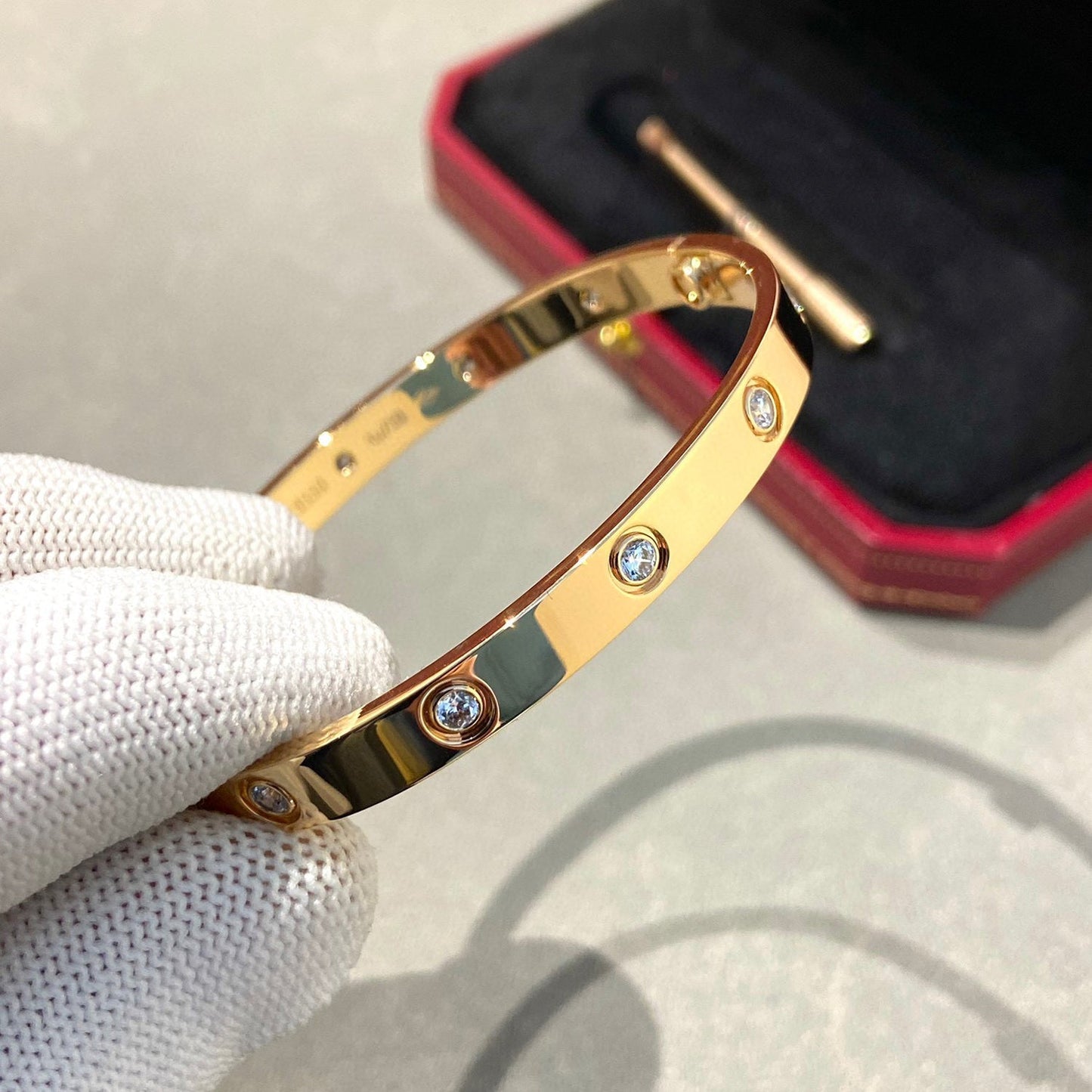 [AURORA]LOVE BRACELET 6.1MM 10 DIAMONDS