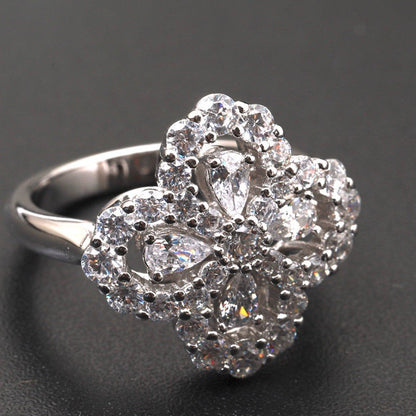 [AURORA]LOOP RING VOLLMOTIV DIAMANT 16MM SILBER