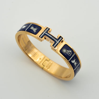 [baslovejewels]H BRACELET BLUE CERAMIC