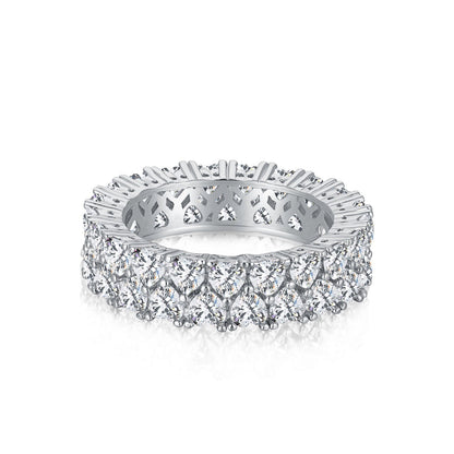 [AURORA]Sparkling Full Heart Ring