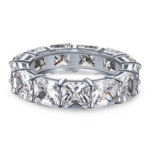 [baslovejewels]Elegant Princess Cut Tennis Ring
