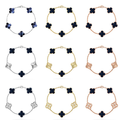 [AURORA]CLOVER 5 MOTIF PIETERSITE BRACELET COLLECTION