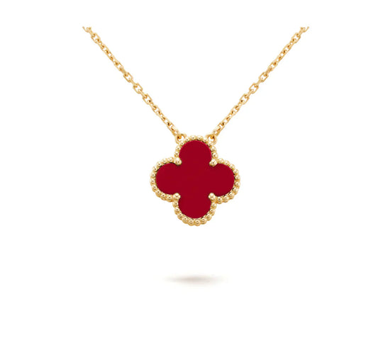 [basloveJW]CLOVER 15MM KARNEOL EINZELNE BLUMENKETTE
