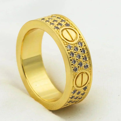 [AURORA]LOVE RING 5.5MM DIAMONDS PAVED