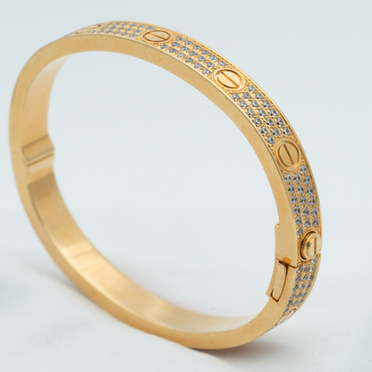 [AURORA]LOVE BRACELET 6.1MM DIAMOND-PAVED