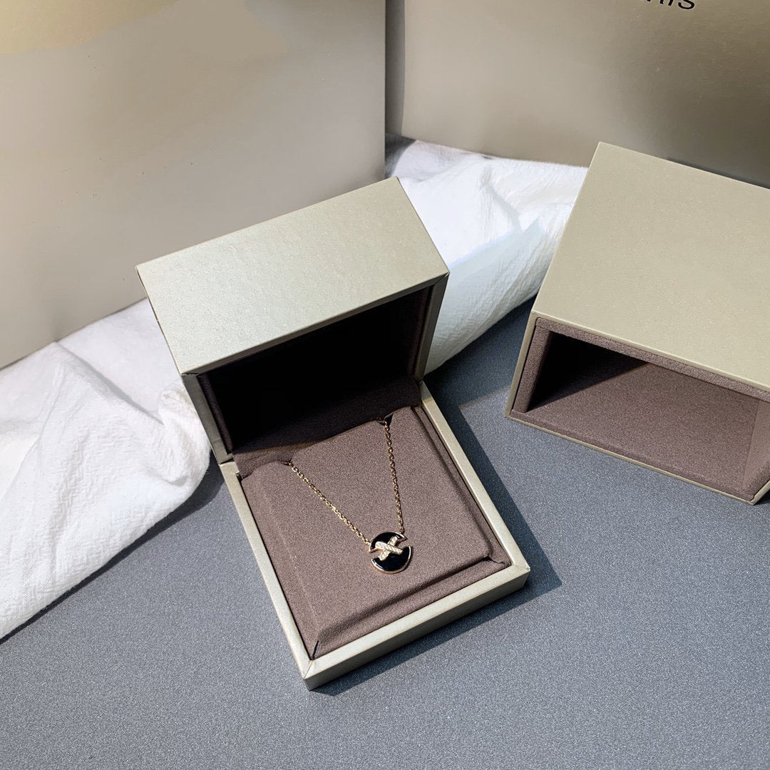 [baslovejewels]JEUX DE PINK GOLD DIAMOND NECKLACE