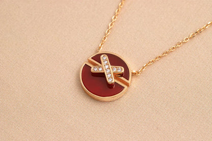 [baslovejewels]JEUX DE ROSE GOLD DIAMOND NECKLACE