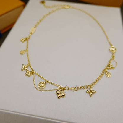 [baslovejewels]BLOOMING SUPPLE NECKLACE BRASS