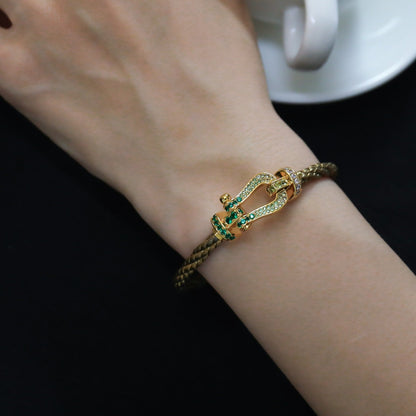 [baslovejewels]FORCE 10 GOLD GREEN DIAMOND PAVED