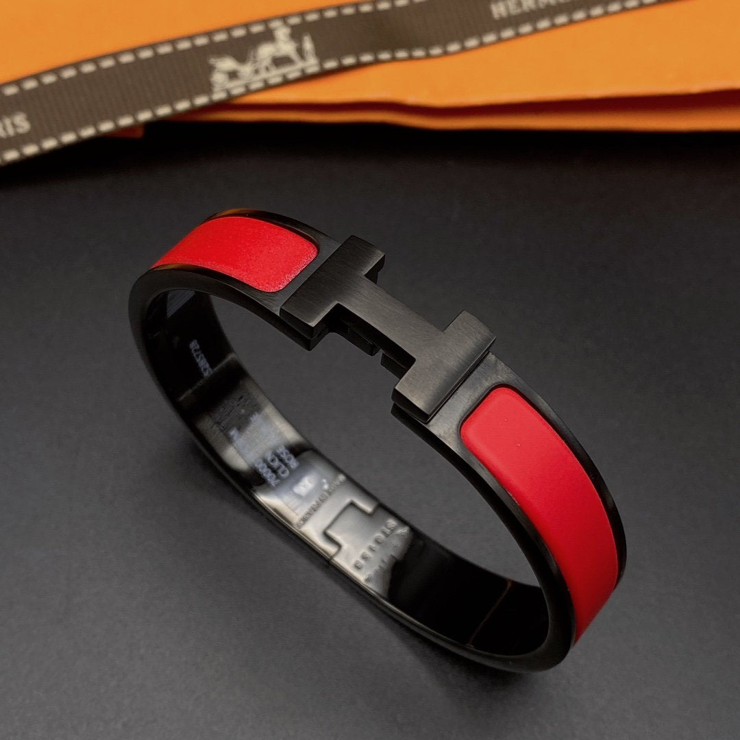 [baslovejewels]CLIC HM SO BLACK RED BRACELET