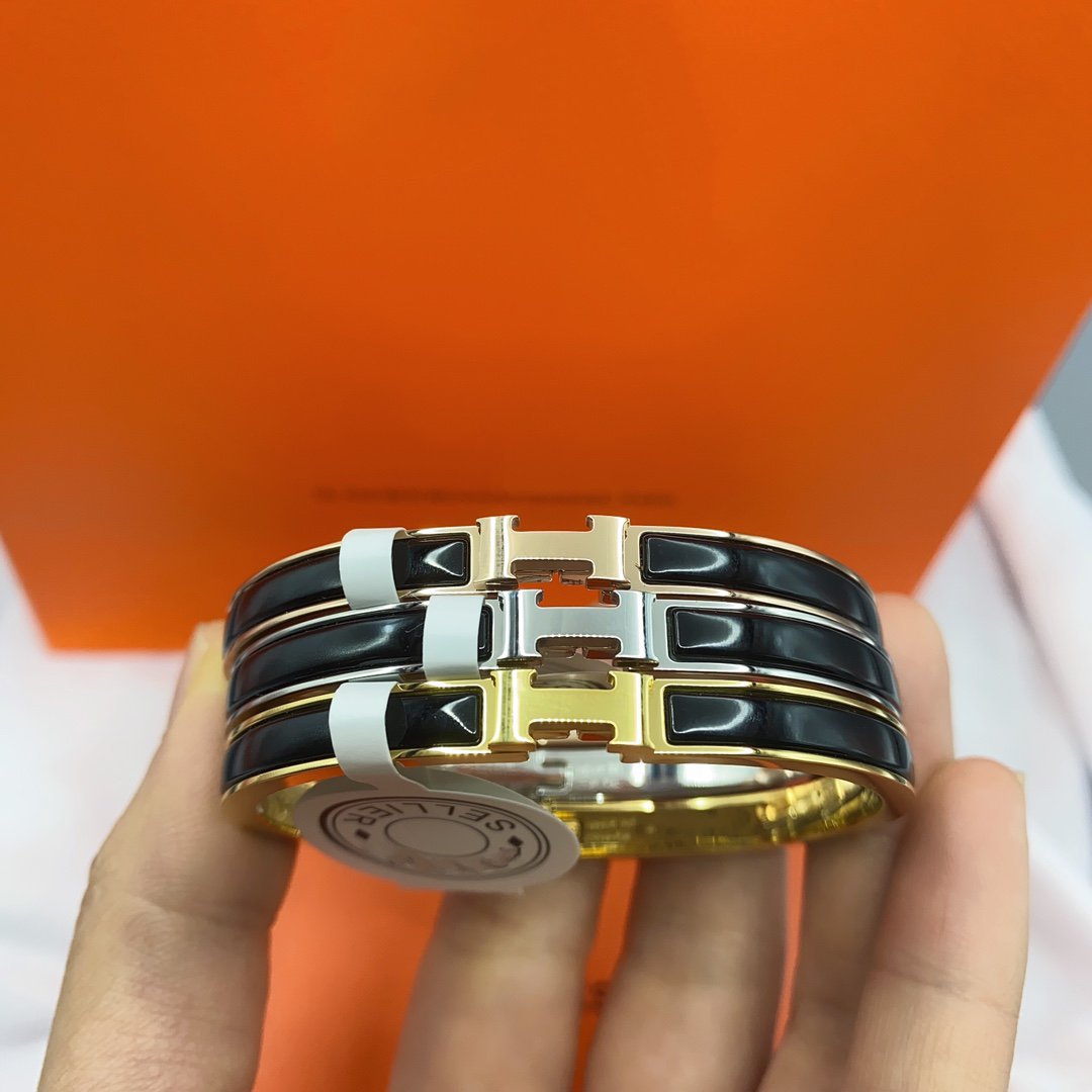 [AURORA]クラシック HM クリック ブラック 8mm エナメルブレスレット