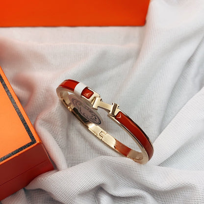 [baslovejewels]CLASSIC HM CLIC RED 8MM ENAMEL BRACELET