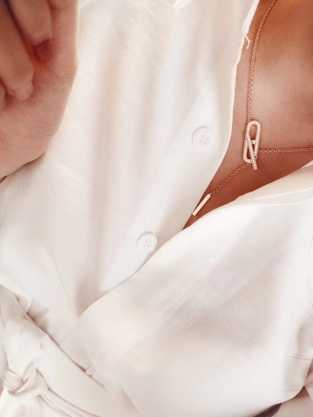 [baslovejewels]HM FIRE PIG NOSE NECKLACE TRENDY STREET