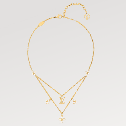 [baslovejewels]FLOWERGRAM GOLD MOP DOUBLE ROW NECKLACE