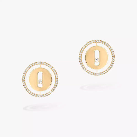 [AURORA]Lucky Move Diamond Earrings