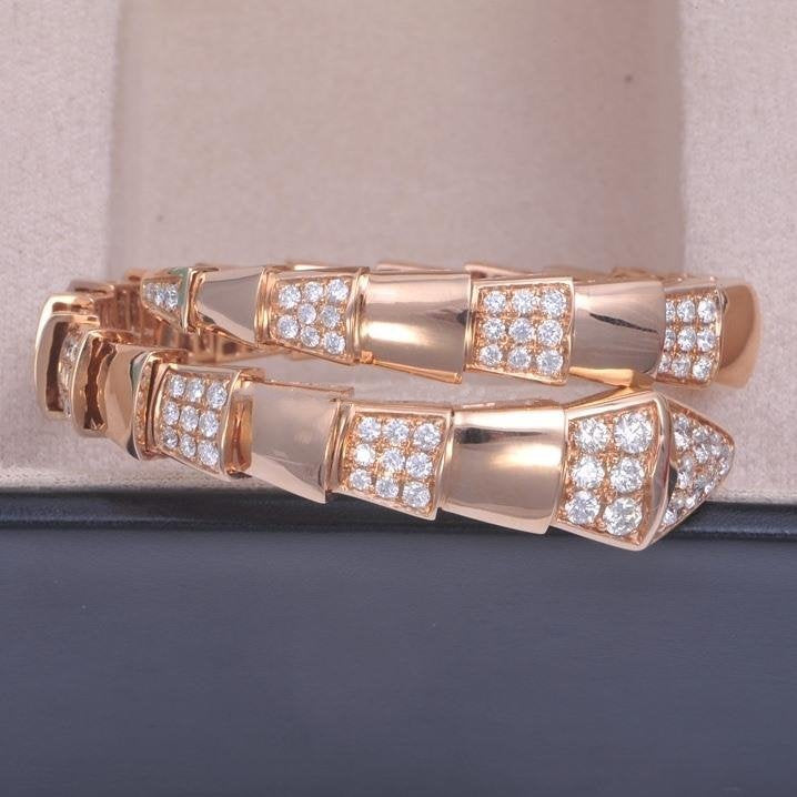 [AURORA]SERPENTI-ARMBAND ROSA GOLDDIAMANT
