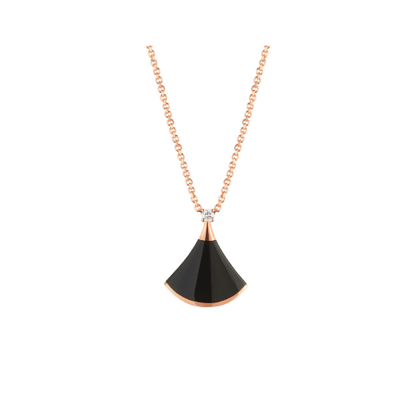 [AURORA]DREAM NECKLACE ONYX 1 DIAMOND