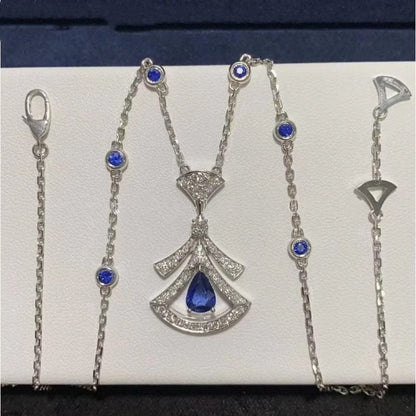 [AURORA]DREAM NECKLACE AGATE DIAMOND SILVER