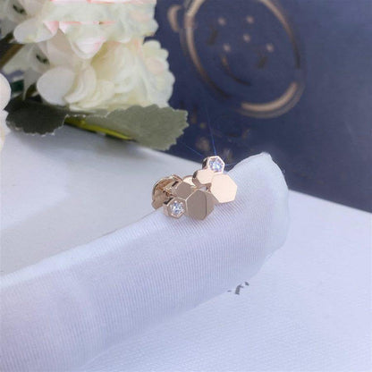 [baslovejewels]BEE LOVE PINK GOLD DIAMOND EARRINGS