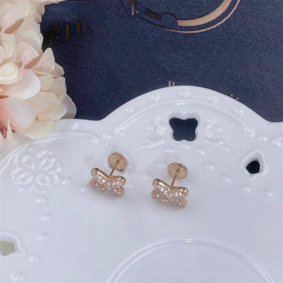 [baslovejewels]JEUX DE PINK GOLD DIAMOND EARRINGS