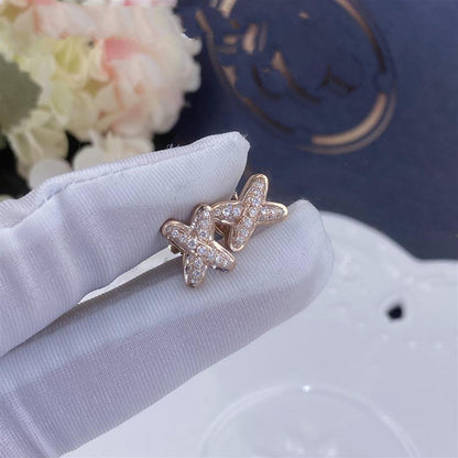 [baslovejewels]JEUX DE PINK GOLD DIAMOND EARRINGS