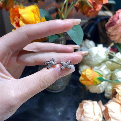 [baslovejewels]JEUX DE SILVER DIAMOND EARRINGS